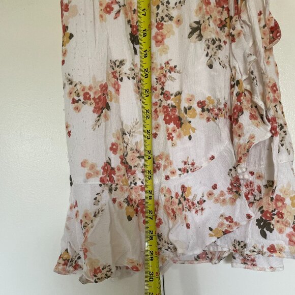 Abercrombie & Fitch White Wrap Floral Mini Dress Size XS - Picture 4 of 10